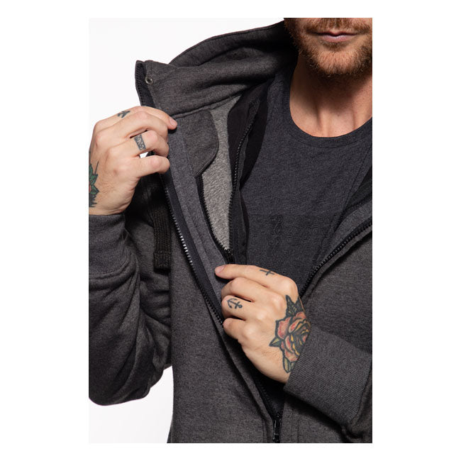 King Kerosin Loud And Dirty Hoodie Grey - FREE UK Shipping, FREE 365 Day Returns | Moto Central