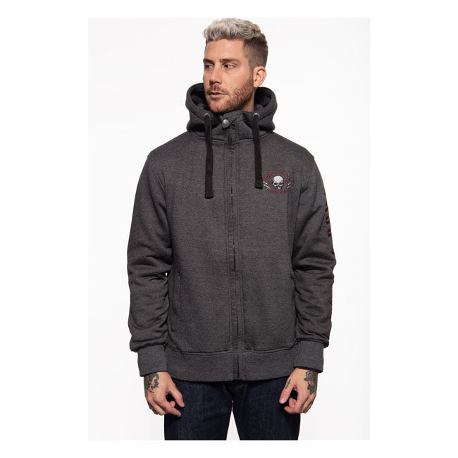 King Kerosin Loud And Dirty Hoodie Grey - FREE UK Shipping, FREE 365 Day Returns | Moto Central