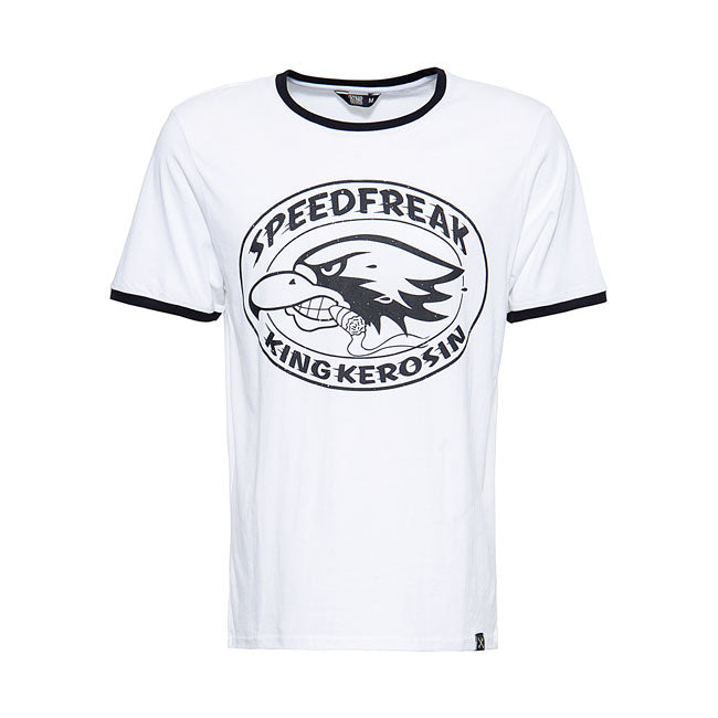 King Kerosin Speedfreak T-Shirt White - FREE UK Shipping, FREE 365 Day Returns | Moto Central