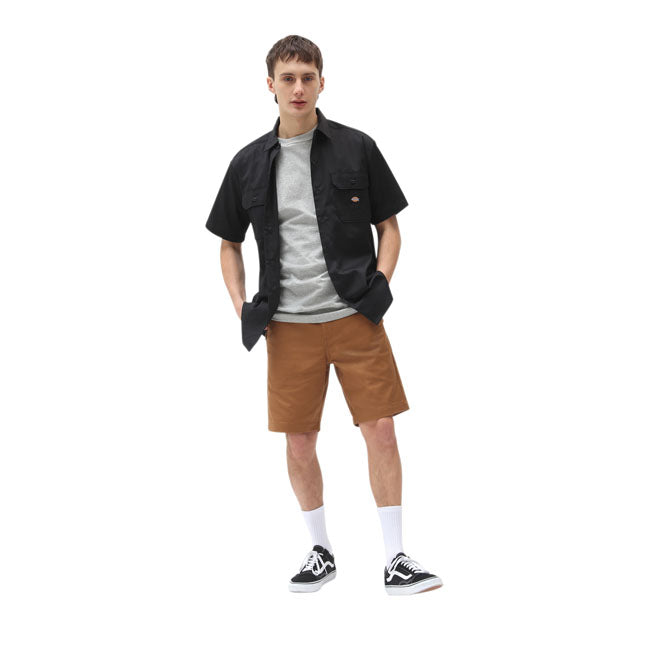 Dickies Cobden Shorts Brown Duck - FREE UK Shipping, FREE 365 Day Returns | Moto Central