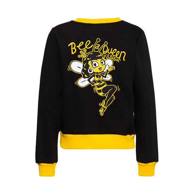 King Kerosin Queen Kerosin Bee Queen Ladies Sweatshirt Black