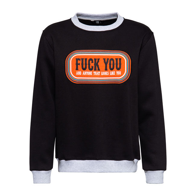 King Kerosin F*ck You Sweatshirt Black - FREE UK Shipping, FREE 365 Day Returns | Moto Central