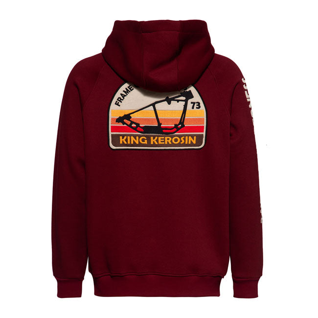 King Kerosin Wilderniss Hoodie Bordeaux - FREE UK Shipping, FREE 365 Day Returns | Moto Central