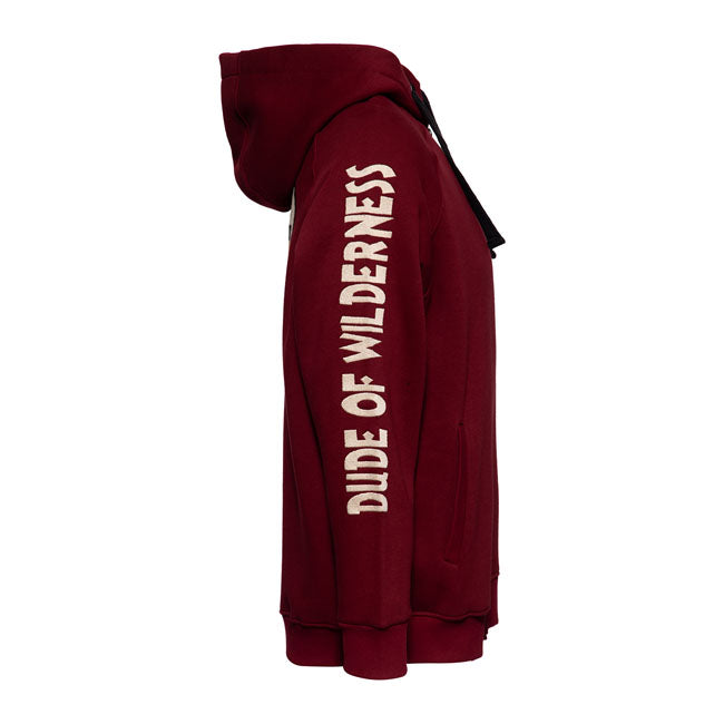 King Kerosin Wilderniss Hoodie Bordeaux - FREE UK Shipping, FREE 365 Day Returns | Moto Central