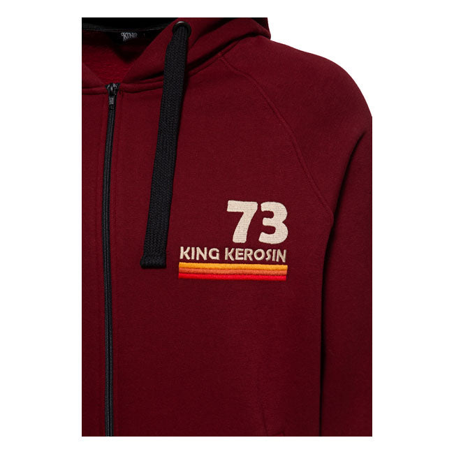 King Kerosin Wilderniss Hoodie Bordeaux - FREE UK Shipping, FREE 365 Day Returns | Moto Central