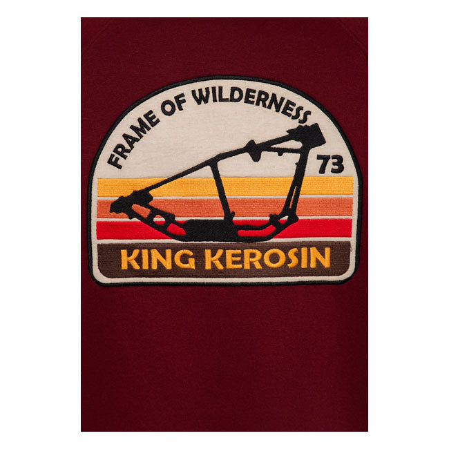 King Kerosin Wilderniss Hoodie Bordeaux - FREE UK Shipping, FREE 365 Day Returns | Moto Central