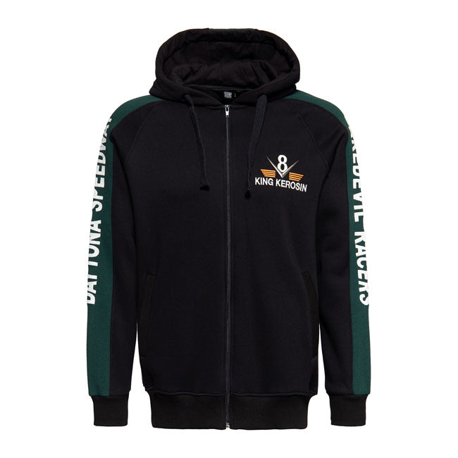 King Kerosin Speedway Hoodie Black - FREE UK Shipping, FREE 365 Day Returns | Moto Central