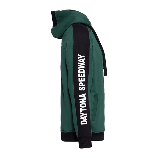 King Kerosin Speedway Hoodie Smoke Green / Black - FREE UK Shipping, FREE 365 Day Returns | Moto Central