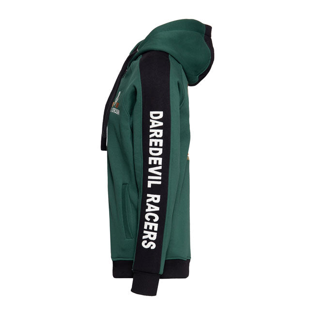 King Kerosin Speedway Hoodie Smoke Green / Black - FREE UK Shipping, FREE 365 Day Returns | Moto Central