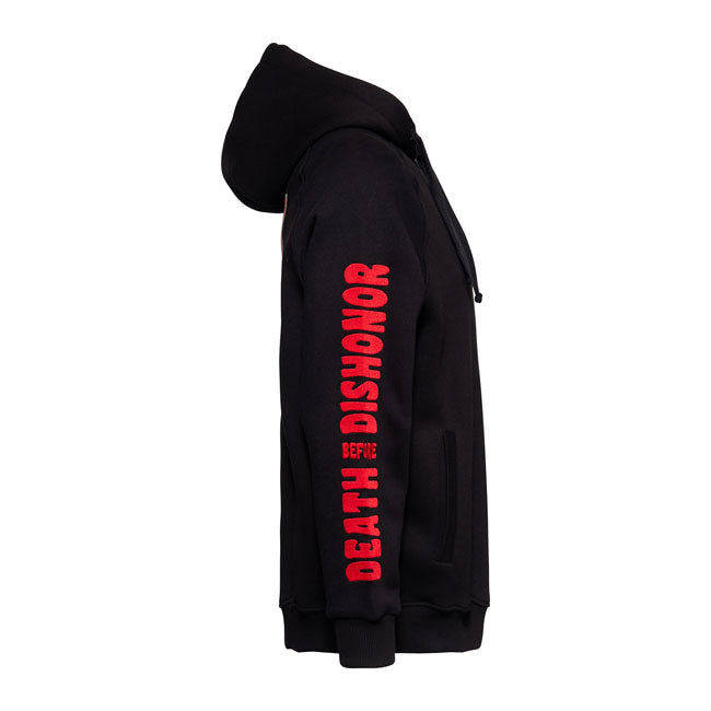 King Kerosin Red Baron Hoodie Black - FREE UK Shipping, FREE 365 Day Returns | Moto Central