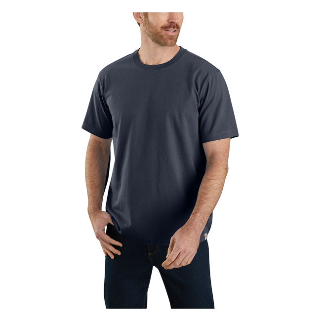 Carhartt Solid T-Shirt Navy - FREE UK Shipping, FREE 365 Day Returns | Moto Central