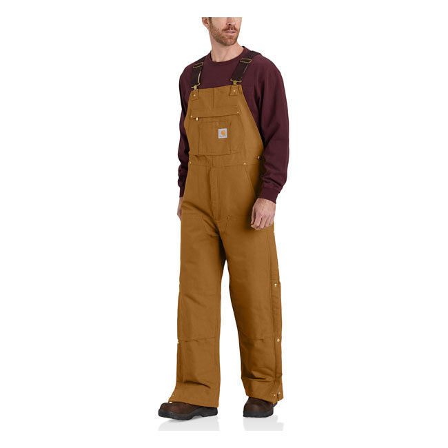 Carhartt Duck Insulated Bib Overall Carhartt Brown  - FREE UK Shipping, FREE 365 Day Returns | Moto Central