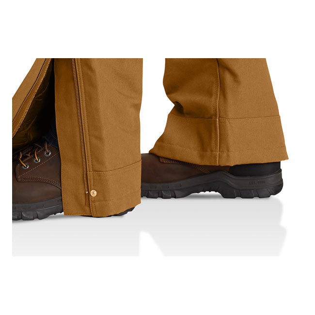 Carhartt Duck Insulated Bib Overall Carhartt Brown  - FREE UK Shipping, FREE 365 Day Returns | Moto Central