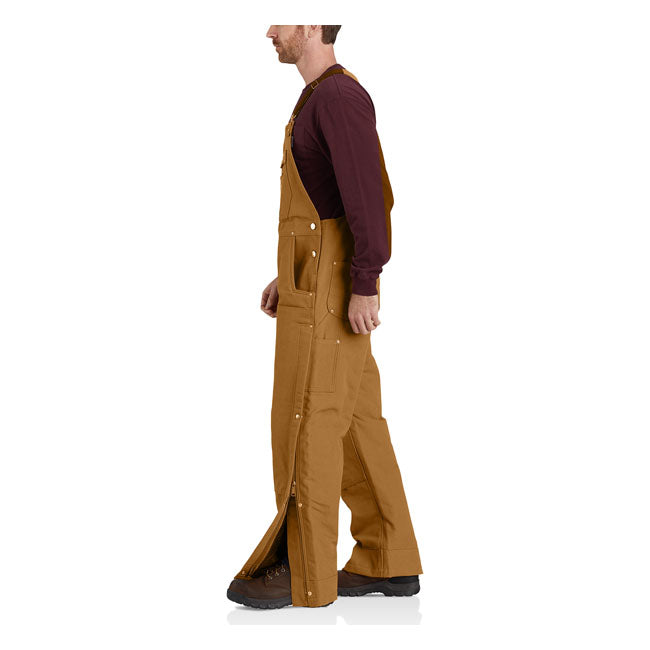 Carhartt Duck Insulated Bib Overall Carhartt Brown  - FREE UK Shipping, FREE 365 Day Returns | Moto Central