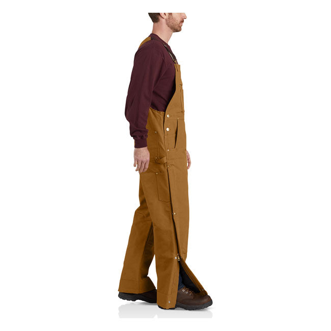 Carhartt Duck Insulated Bib Overall Carhartt Brown  - FREE UK Shipping, FREE 365 Day Returns | Moto Central