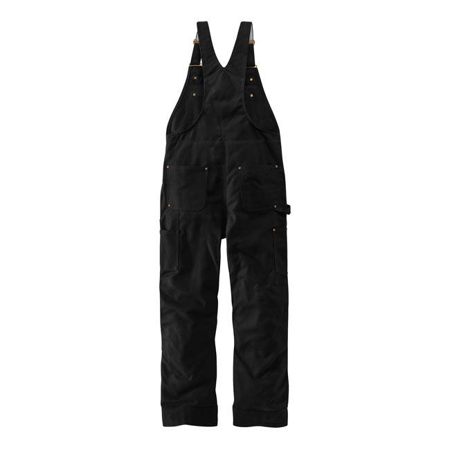 Carhartt Duck Insulated Bib Overall Black - FREE UK Shipping, FREE 365 Day Returns | Moto Central