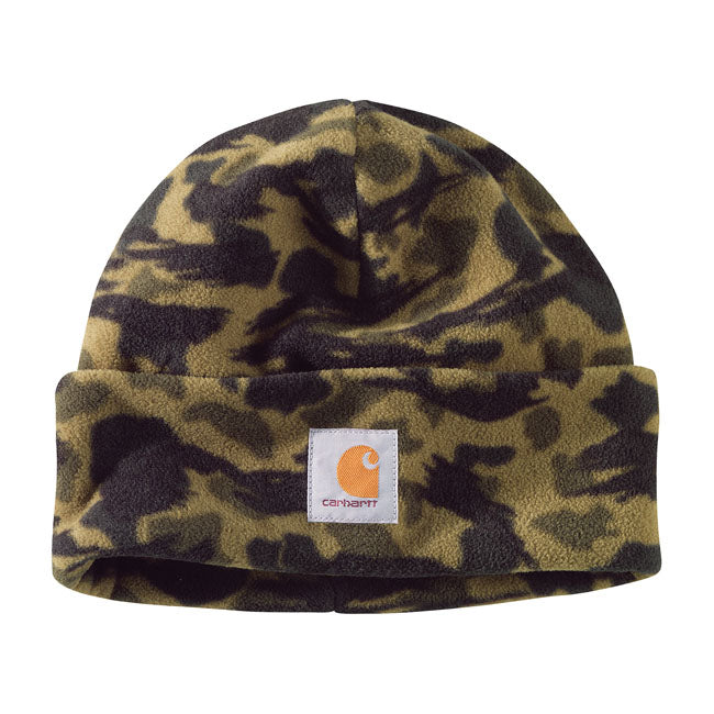 Carhartt Fleece Camo Beanie Duck Camo  - FREE UK Delivery - Moto Central