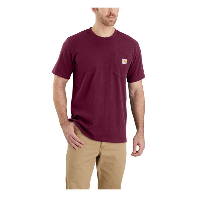 Carhartt Workwear Pocket T-Shirt Port - FREE UK Shipping, FREE 365 Day Returns | Moto Central