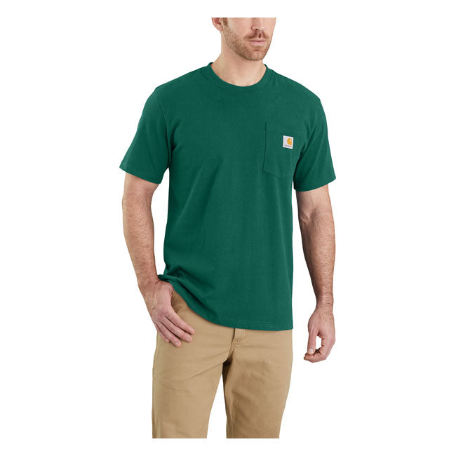 Carhartt Workwear Pocket T-Shirt North Woods Heather - FREE UK Shipping, FREE 365 Day Returns | Moto Central