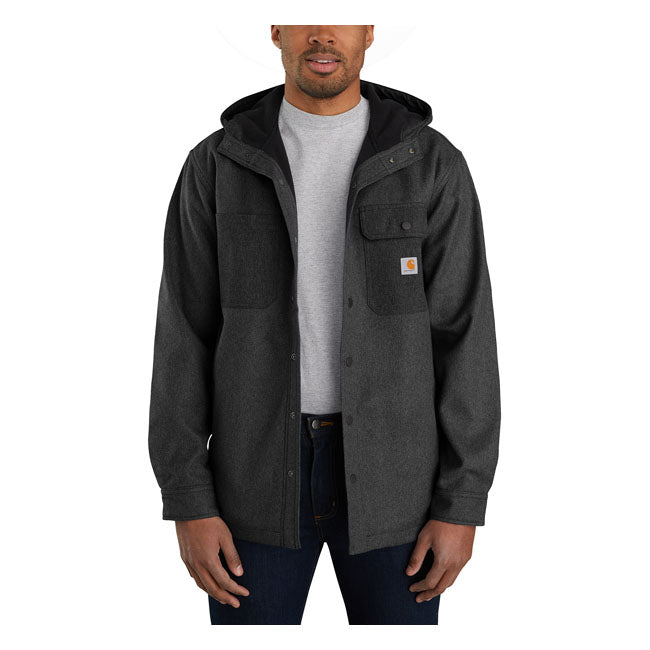 Carhartt Wind & Rain Bonded Jacket Black Heather  - FREE UK Delivery - Moto Central