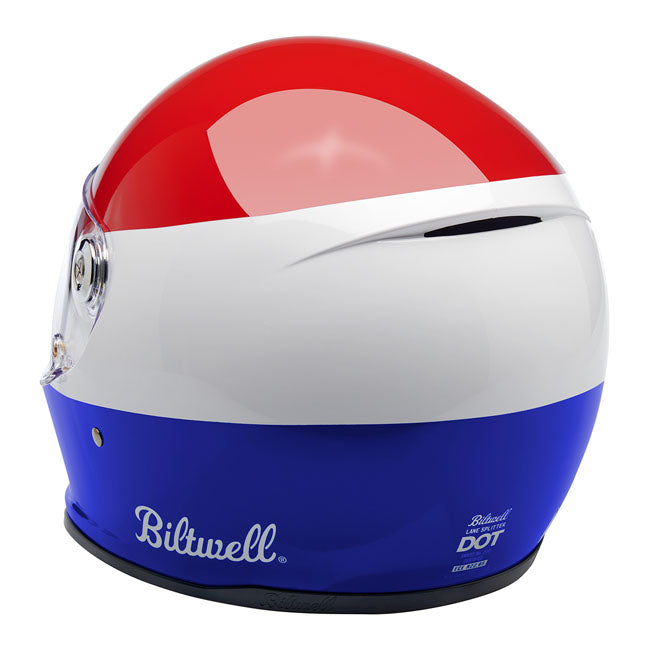 Biltwell Lane Splitter Helmet Podium Gloss Red / White / Blue