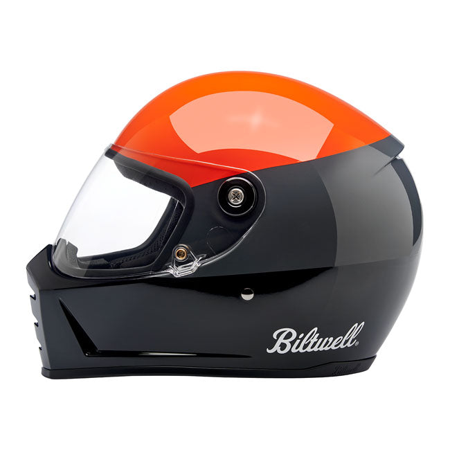 Biltwell Lane Splitter Helmet Podium Gloss Orange / Grey / Black