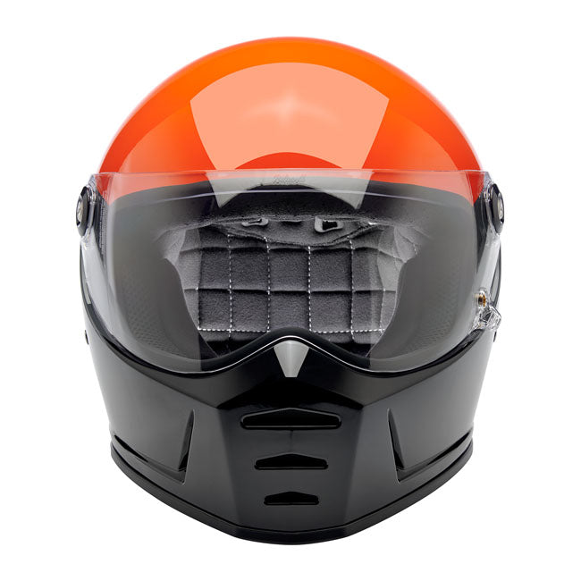 Biltwell Lane Splitter Helmet Podium Gloss Orange / Grey / Black