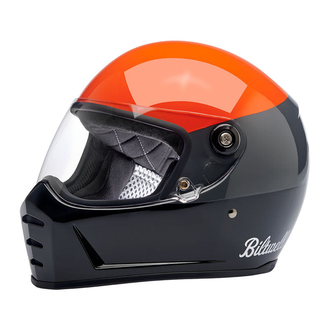 Biltwell Lane Splitter Helmet Podium Gloss Orange / Grey / Black