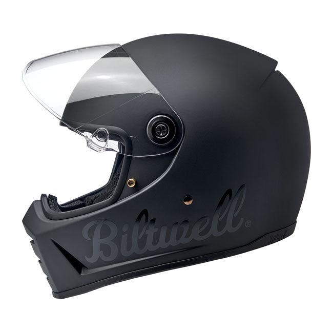 Biltwell Lane Splitter Helmet Podium Flat Black Factory