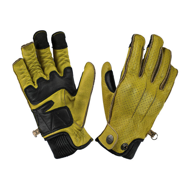 ByCity Oxford Gloves Yellow  - FREE UK Shipping, FREE 365 Day Returns | Moto Central