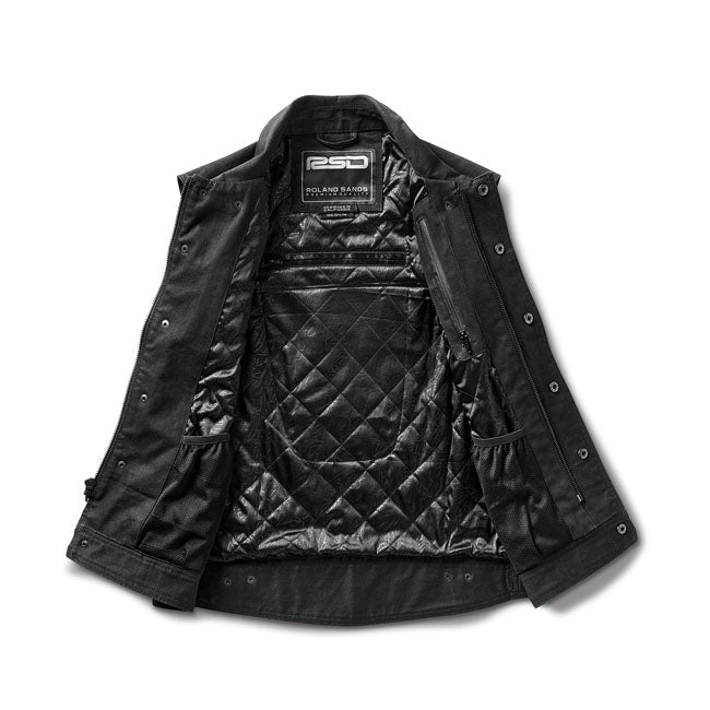 Roland Sands Design Stanley Vest Waxed Black - FREE UK Shipping, FREE 365 Day Returns | Moto Central