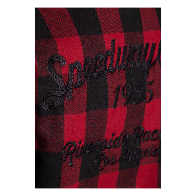 King Kerosin Queen Kerosin Wool Checkered Ladies Jacket Black / Red - FREE UK Shipping, FREE 365 Day Returns | Moto Central