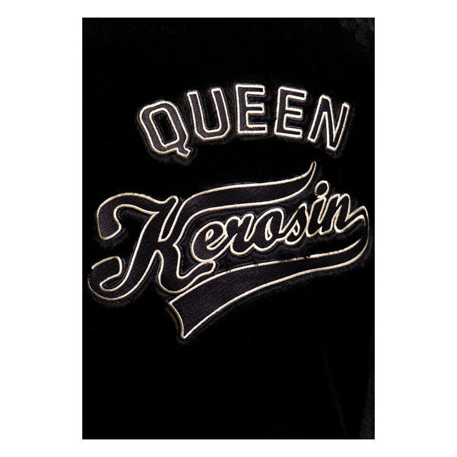 King Kerosin Queen Kerosin Fur College Lined Ladies Jacket Black - FREE UK Shipping, FREE 365 Day Returns | Moto Central