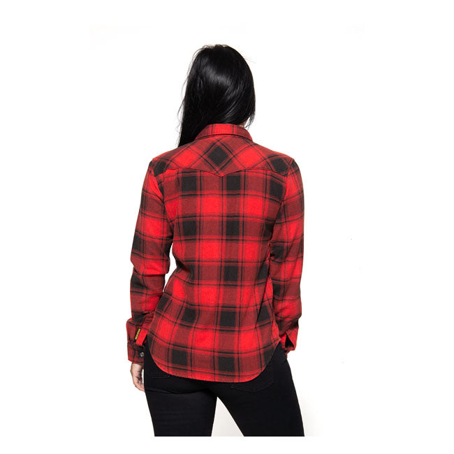 King Kerosin Queen Kerosin Acid Ladies Checkered Shirt Black / Bordeaux