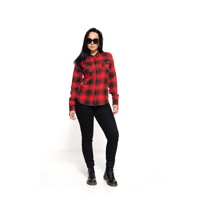 King Kerosin Queen Kerosin Acid Ladies Checkered Shirt Black / Bordeaux