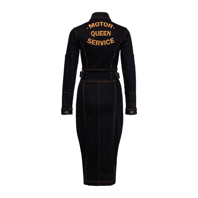 King Kerosin Queen Kerosin Motor Queen Pencil Ladies Dress Black - FREE UK Shipping, FREE 365 Day Returns | Moto Central