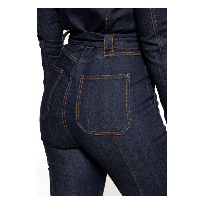 King Kerosin Queen Kerosin Motor Queen Slim Fit Ladies Overall Dark Blue - FREE UK Shipping, FREE 365 Day Returns | Moto Central