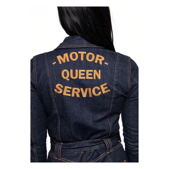 King Kerosin Queen Kerosin Motor Queen Slim Fit Ladies Overall Dark Blue - FREE UK Shipping, FREE 365 Day Returns | Moto Central