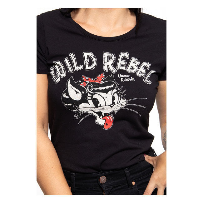 King Kerosin Queen Kerosin Wild Rebel Ladies T-Shirt Black