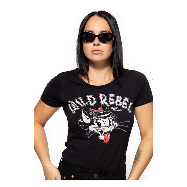 King Kerosin Queen Kerosin Wild Rebel Ladies T-Shirt Black