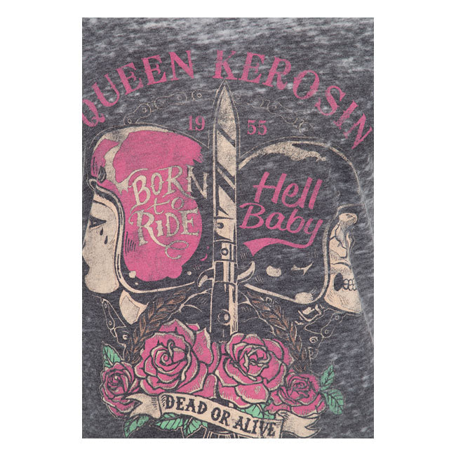 King Kerosin Queen Kerosin Hell Baby Ladies Shirt Black - FREE UK Shipping, FREE 365 Day Returns | Moto Central