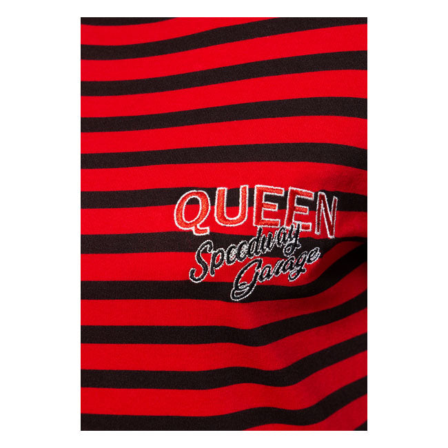 King Kerosin Queen Kerosin Motor Queen Long Sleeves Ladies T-Shirt Black / Red - FREE UK Shipping, FREE 365 Day Returns | Moto Central