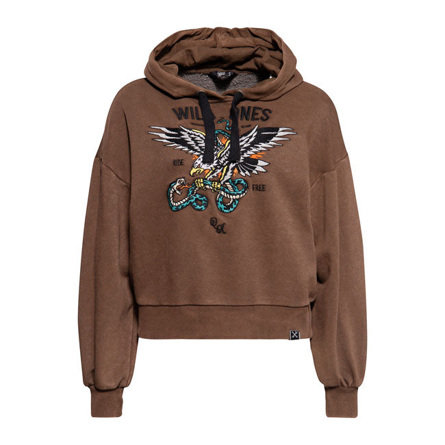 King Kerosin Queen Kerosin Wild Ones Ladies Hoodie Dark Brown