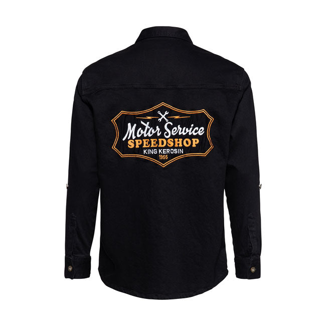 King Kerosin Motor Service Workshirt Black - FREE UK Shipping, FREE 365 Day Returns | Moto Central