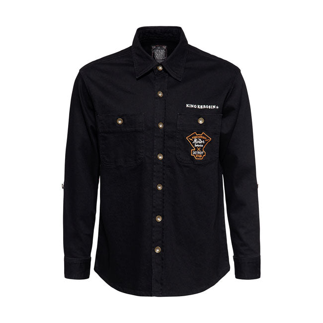 King Kerosin Motor Service Workshirt Black - FREE UK Shipping, FREE 365 Day Returns | Moto Central