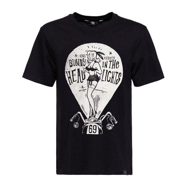 King Kerosin Bunny In The Headlights T-Shirt Black - FREE UK Shipping, FREE 365 Day Returns | Moto Central