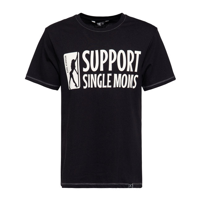 King Kerosin Support Single Moms T-Shirt Black - FREE UK Shipping, FREE 365 Day Returns | Moto Central