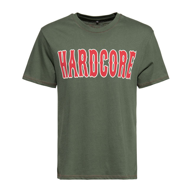 King Kerosin Hardcore T-Shirt Olive - FREE UK Shipping, FREE 365 Day Returns | Moto Central