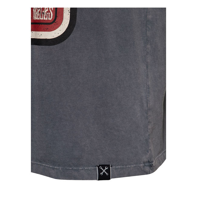 King Kerosin Speedshop T-Shirt Steel Grey - FREE UK Shipping, FREE 365 Day Returns | Moto Central