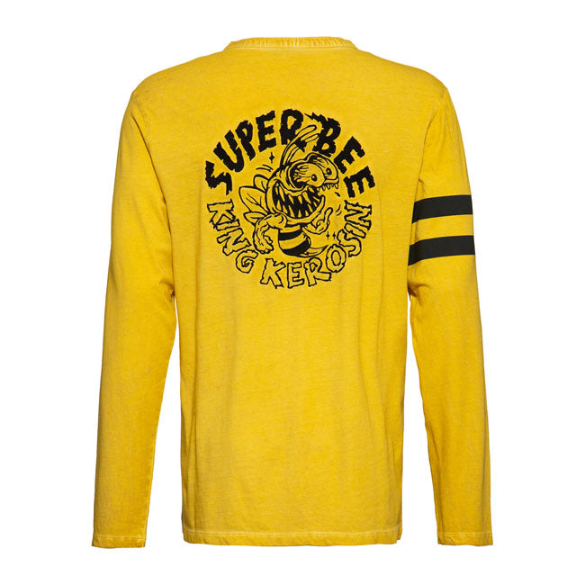 King Kerosin Bee Monster Long Sleeves T-Shirt Yellow - FREE UK Shipping, FREE 365 Day Returns | Moto Central